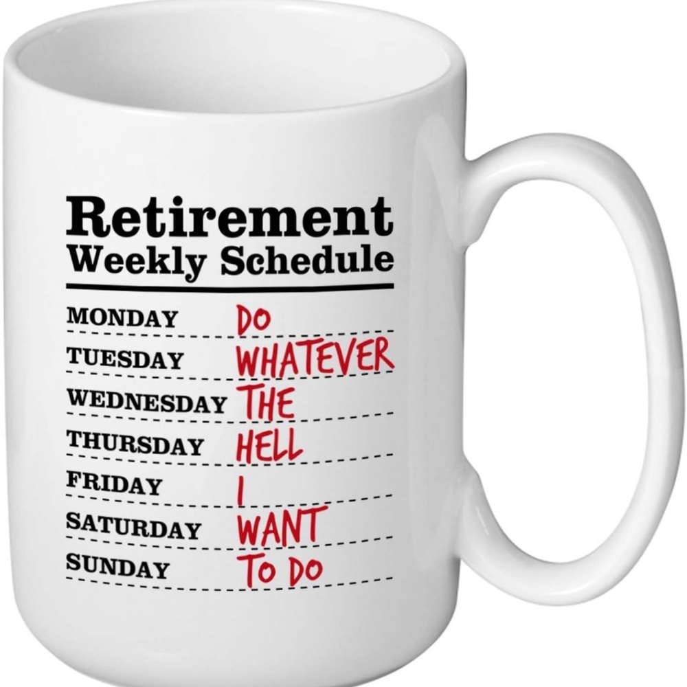 Funny 15 Oz Retirement Coffee Mug NIB